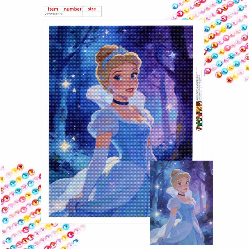 Disney Золушка Алмазная Живопись Арт Мозаика Набор Ручная работа diy5D Домашний Декор Подарок
