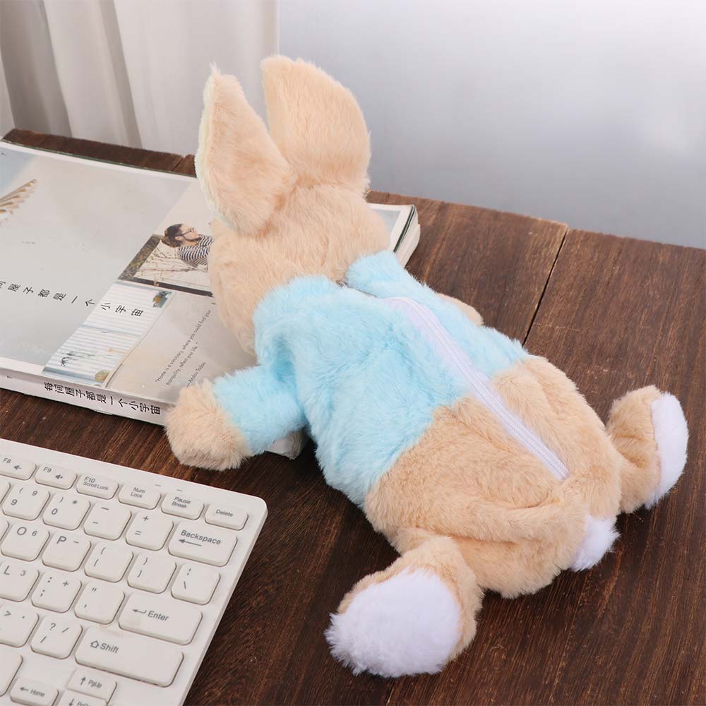 Bunny Plush Pencil Bag College Style Fluffy Pencil Bag Makeup Bag Cartoon Pencil Bag Student