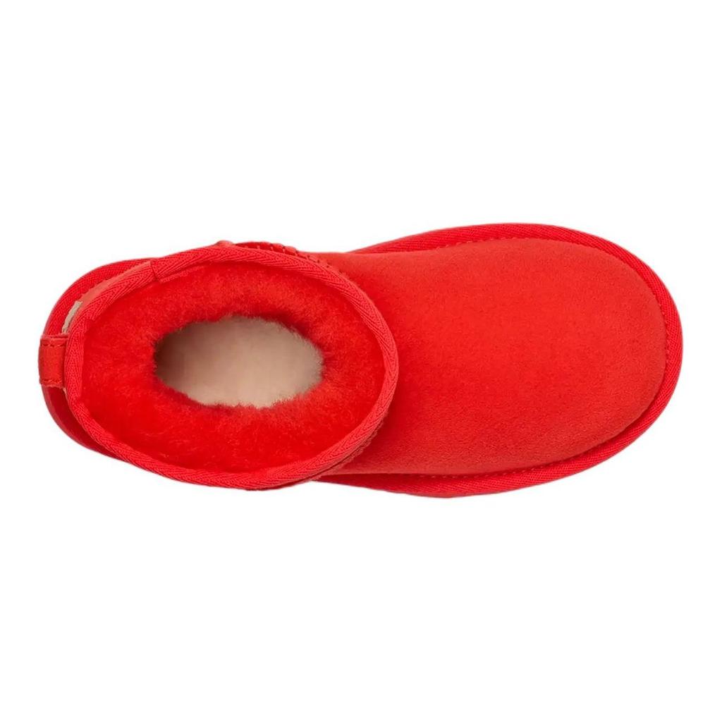 UGG Classic II Mini Sheepskin Round Toe Slip-On Low Ankle Boots Kids Boots Red 1017715K-CRP