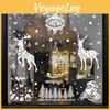 Christmas Window Festive Sticker Pvc Reindeer And Snowflakes Decor Holiday