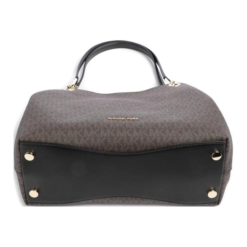 Michael Kors MK Logo Leather Tote Shoulder Bag Women bags Gray Brown 30F3G8KT7B-292
