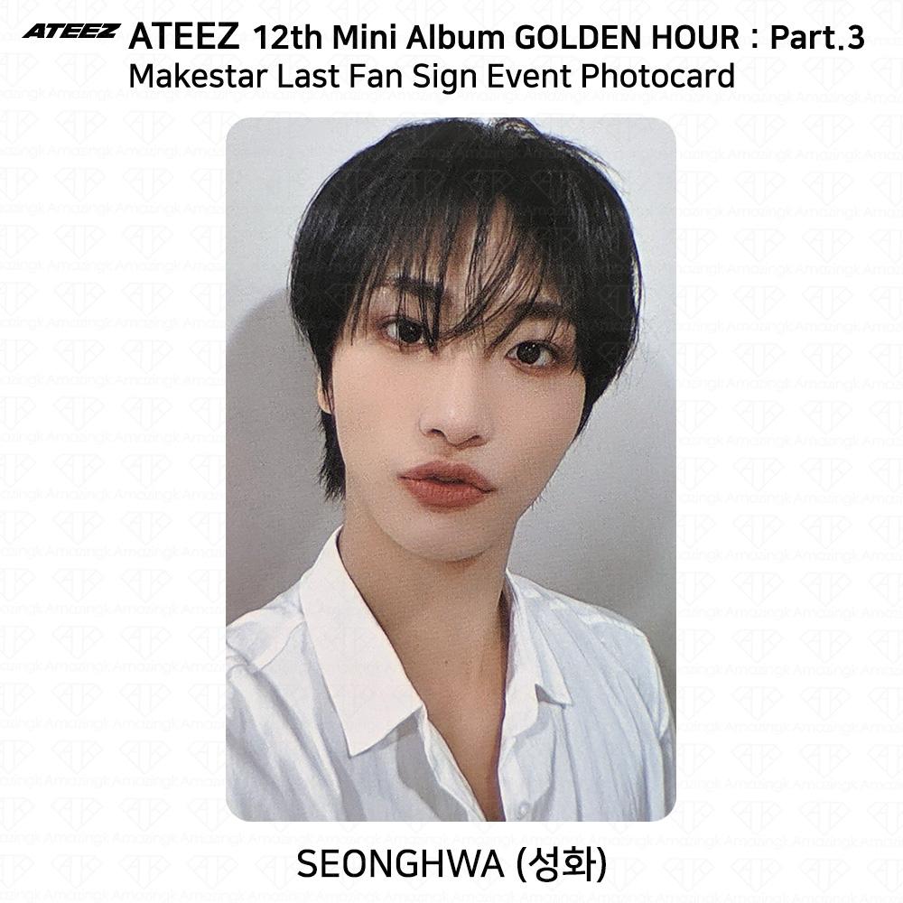 ATEEZ 12-й мини-альбом Golden Hour Part3 MakeStar Последнее фан-автограф мероприятие Фотокарточка
