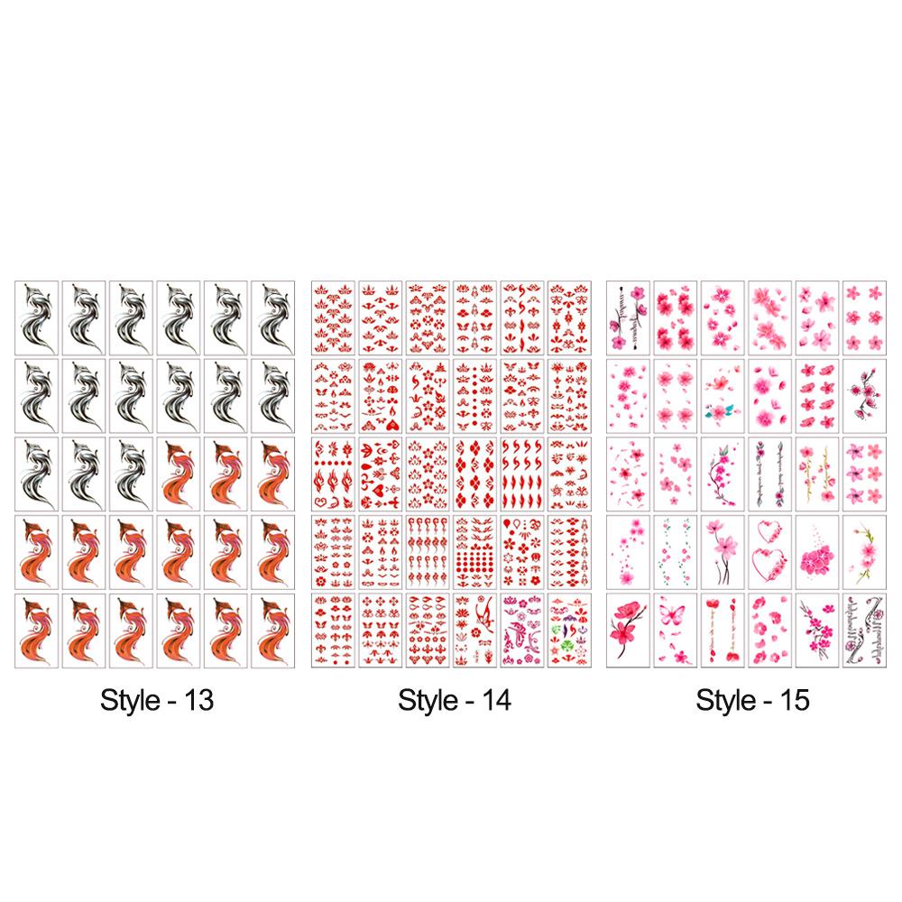 30Pcs/set Art Herb Colored Drawing Fake Tatto Body Stickers Temporary Tattoos Tattoos Stickers