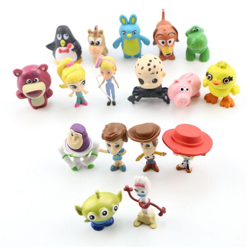 Toy Story 4 Fan-favorite Characters Mini Figures Set Of 17 For Decoration And Play