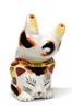 Kutani Ware Handstand Beckoning Cat, Calico, N-025F
