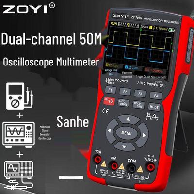 ZOYI ZT-703S 3-в-1 Двухканальный Осциллограф и Высокоточный Многофункциональный Мультиметр с Генератором Сигналов.