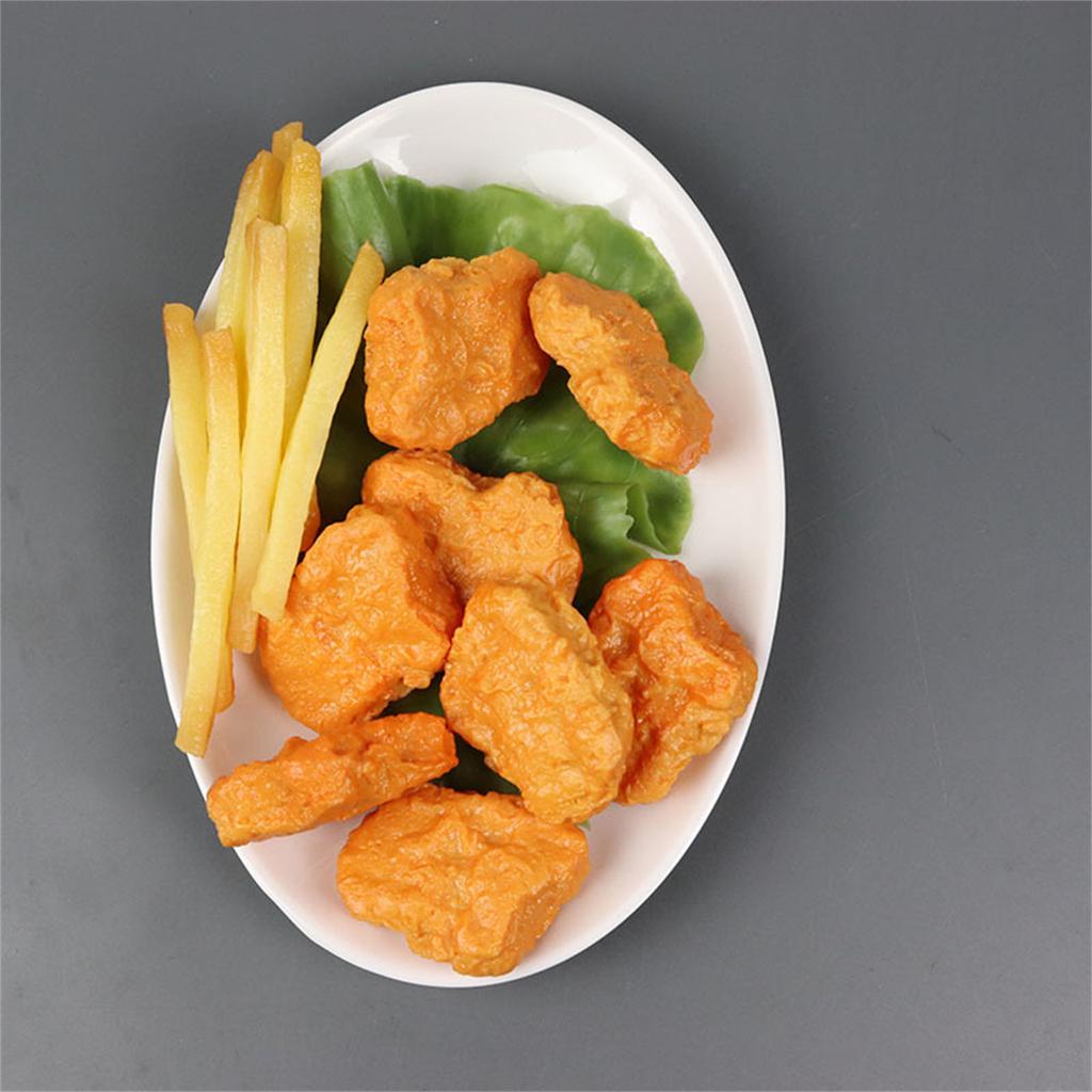 Pack of 6 Artificial Fake Chicken Artificial Chicken Nuggets Realistic Fried Chicken Models Great for Kitchen Display