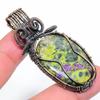 Atlantisite Handmade Copper Wire Wrap Jewelry Pendant 2.44" d3P66