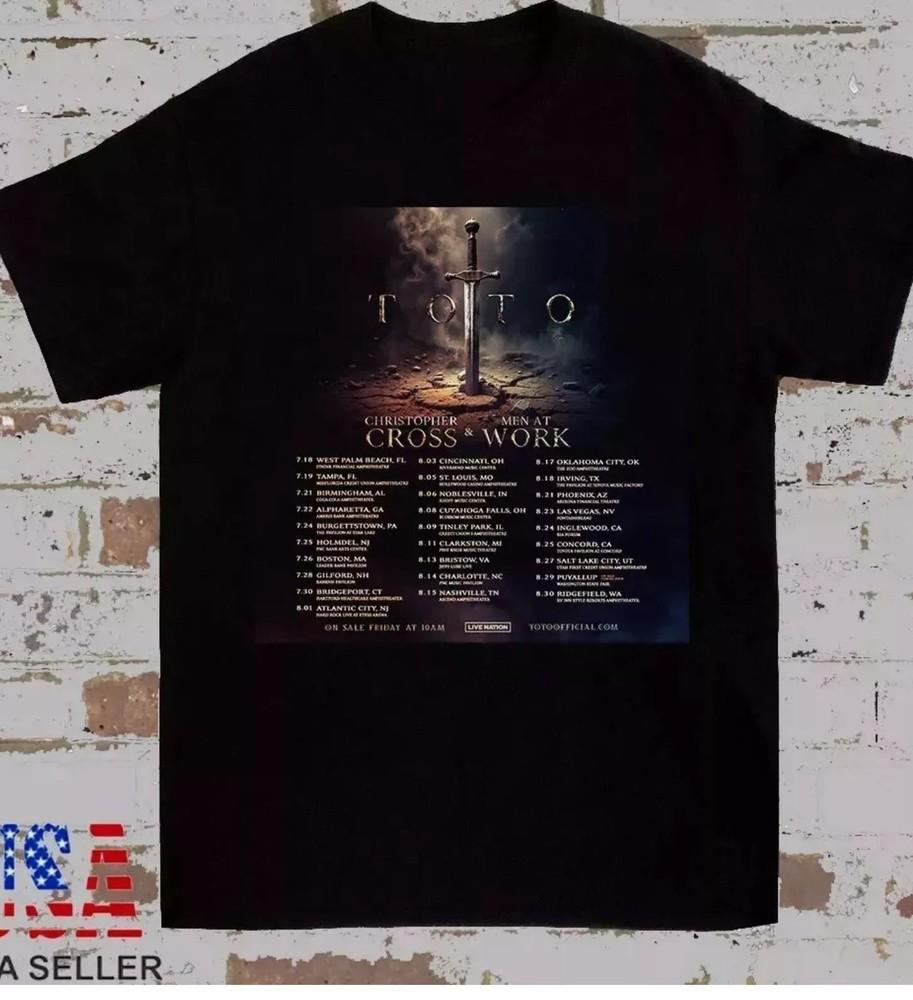Футболка Toto Band Men At Work Tour 2025 Северная Америка полный размер TU108 Унисекс Футболка