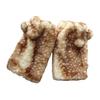 Spotted Fuzzy Leg Warmers Cute Deer Hood with Lace Women Fluffy Boot Cuff Shoe Cover Furry Leg Warmers with Pompom for Winter Party Street Dating Wear