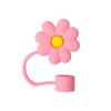 Silicone Straw Cap 10mm/0.4in Flower Shape Dust-Proof Insect-Proof Reusable Straw Tips Lids Funny Cartoon Tumbler Straw