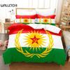 3D Print Kurdistan Flag Bedding Set Duvet Cover Bed Set Quilt Cover Pillowcase Comforter King Queen Size Boys Adult Bedding Set