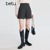 Женские зимние блестящие шорты Betu 2025 года А-силуэта с широкими штанинами