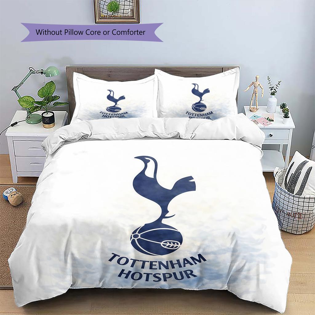 Tottenham Hotspur Pattern Bedding Quilt Set Home Decoration Gift (1 * duvet cover + 2 * pillowcase without core)