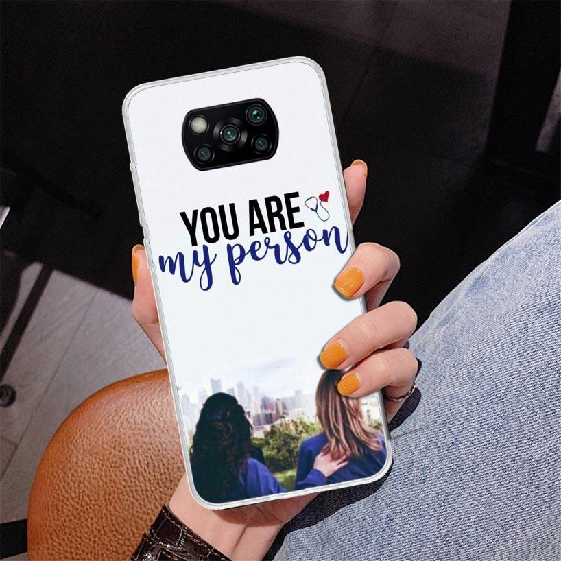 Чехол для телефона Greys Anatomy Person для Xiaomi Poco X5 X6 X7 Pro X4 Gt F7 Ultra M8 M7 Redmi 15C 15 13C 13 12C 12 Уникальная обложка Coque
