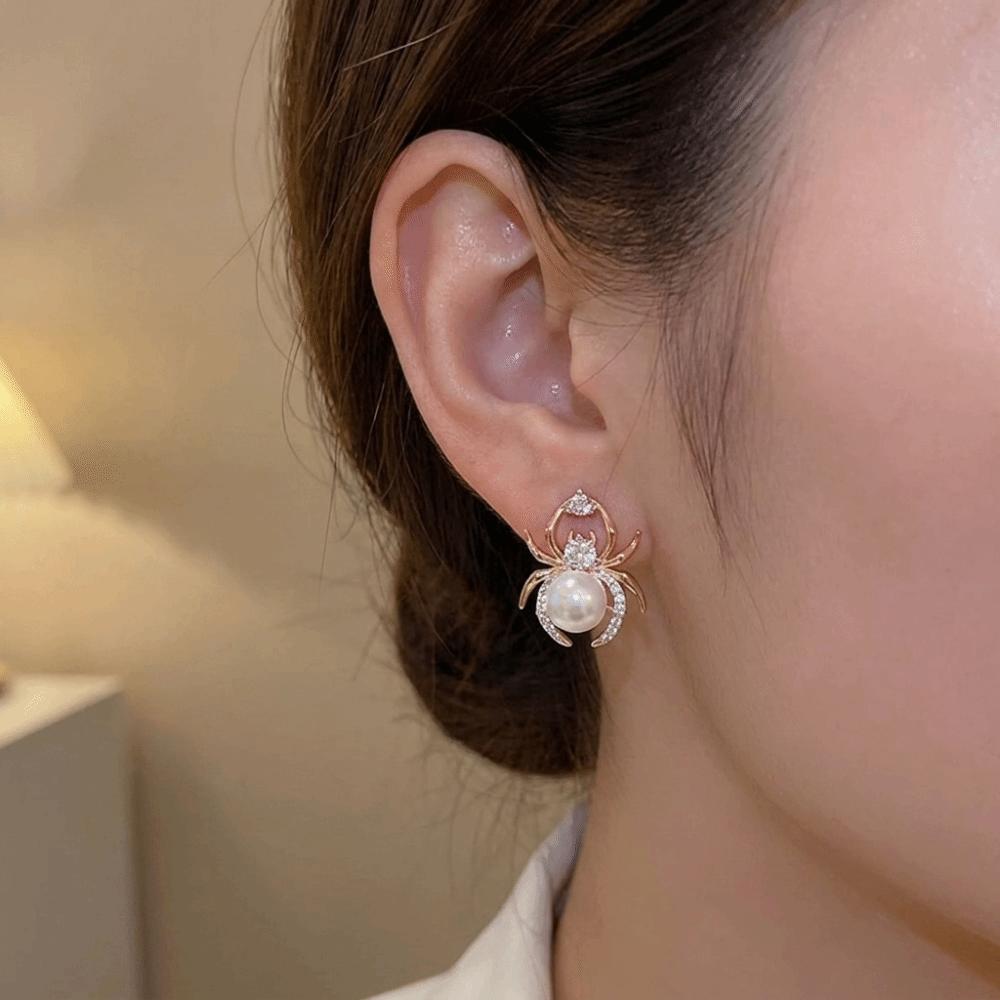 Imitation Pearl Simulated Pearl Earrings Gold Color Vintage Retro Jewelry For Women