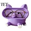 Cell Phone Stand for Desk Cartoon Pig Glasses Holder, 3D Printed Desktop Organizer, PLA Plastic Organizer Stable Decorative Ornament Office