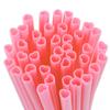 10/20pcs Pink Heart Disposable Drinking Straws Bridal Shower Wedding Birthday Supplies Bachelorette Party Valentines Day Gift
