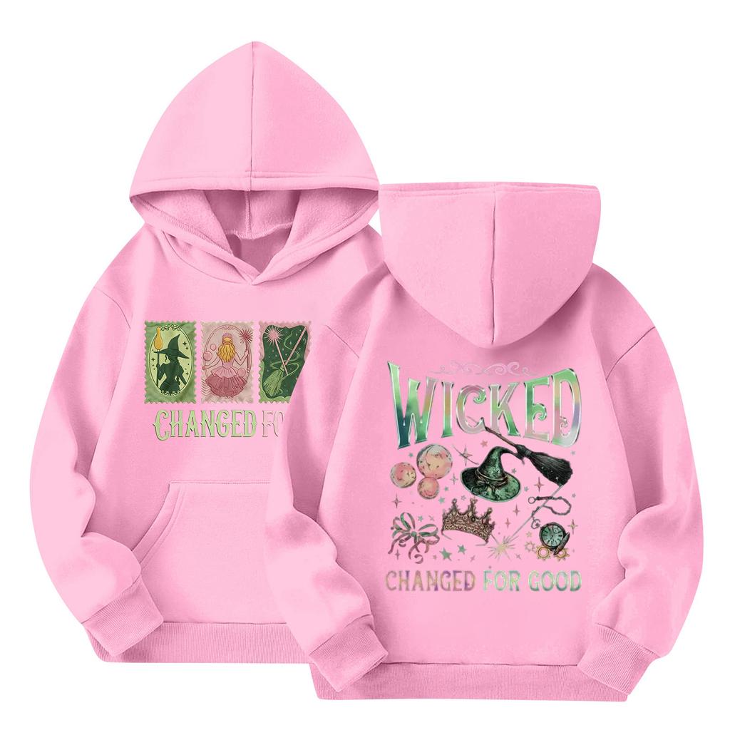 Детский худи-пуловер, модная толстовка с длинным рукавом "Ведьма"