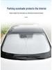 Car Front Windshield Folding Sunshade: Heat Insulation Curtain