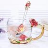 Ручная работа Эмалированный Хрустальный Стакан Стеклянная Кружка для Кофе Подарочная Коробка Чашка для Чая и Кружки Высококачественный Стеклянный Стакан Кружка для Пары Любовников Свадебный Подарок