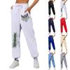Женские повседневные модные спортивные штаны с мелким принтом повседневные брюки