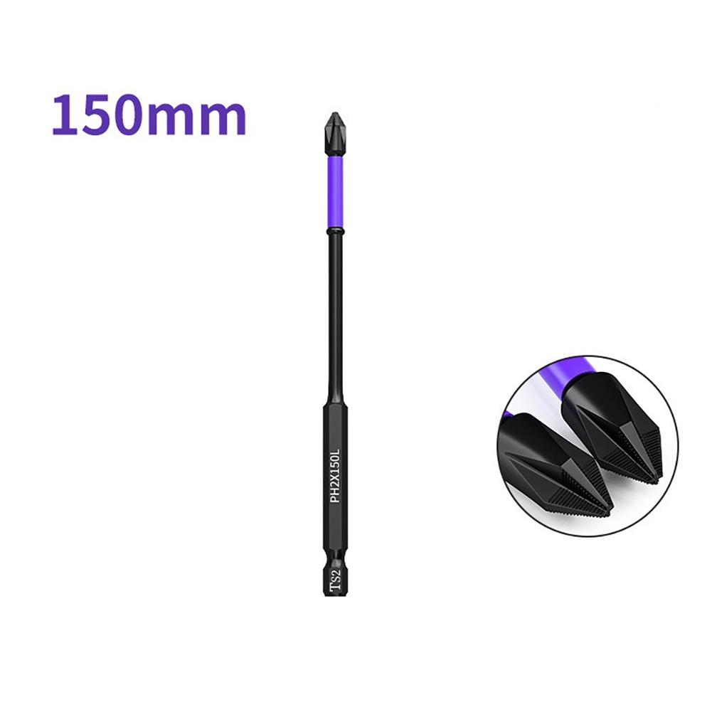 PH2 Магнитная головка крестовая отвертка твердость ударная дрель противоударная нескользящая головка 25/50/65/70/90/150 мм