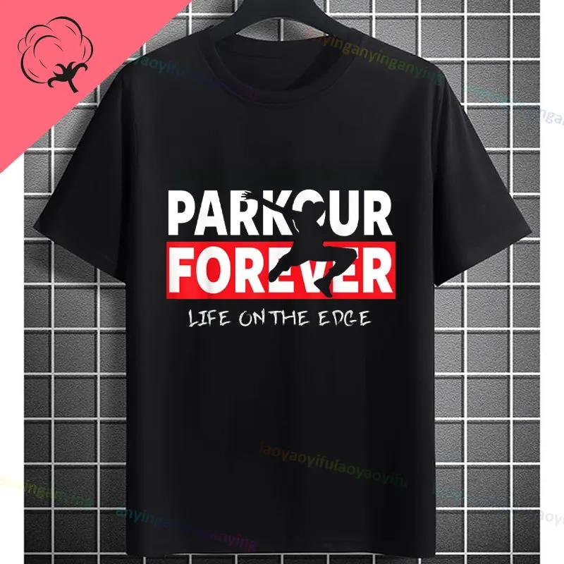 Parkour Freerunning Traceur Athlete Parkour Run Jump Fly Graphic Tshirt Casual Round Neck Cotton Allseason Comfort Tshirt