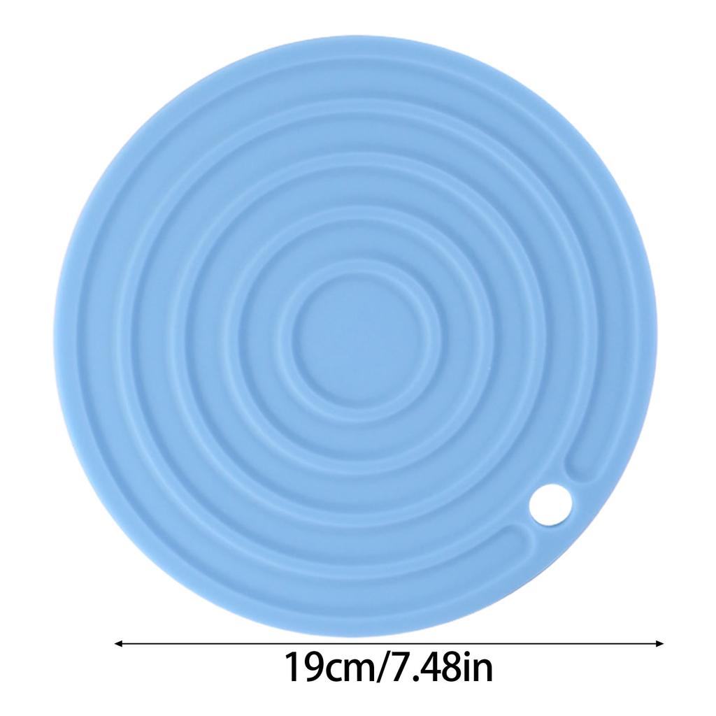 Круглый силиконовый теплоизоляционный коврик для обеденного стола, бытовая нескользящая изолированная подставка под тарелку, кухонные принадлежности