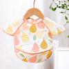 Sleeveless Design Feeding Bib Reusable Fabric Full Body Cover Bib  Toddler Feeding