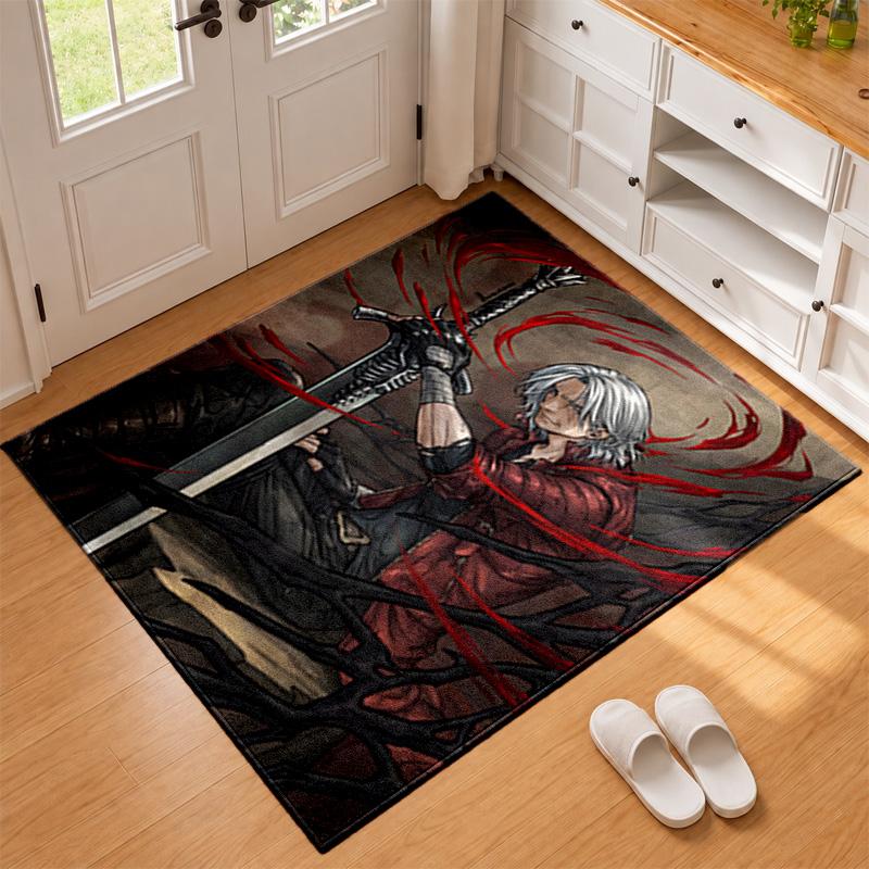 Devil May Cry Carpet Door Mat for Living Room or Bedroom Protective Mat Under Chair Office Decoration Christmas Gift Birthday Present