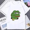 Harajuku Style Funny Cartoon Pepe Frog Emote Graphic Printed T Shirt Short Sleeve Tshirt Loose Streetwear Hipster Soft Unisex Tees
