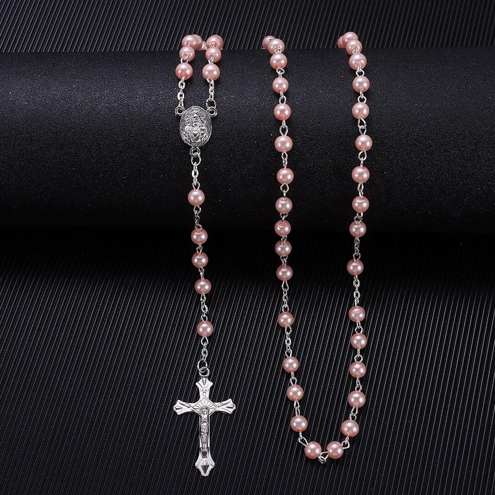 6 мм четки бусины четки католическое ожерелье простой стиль женское ожерелье для девочки-подростка