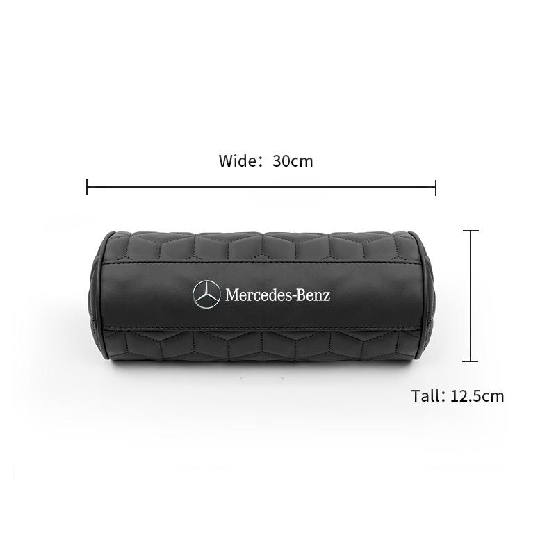 WLX4 For Mercedes Benz W210 W176 AMG CLS CLE CLA GLA GLB GLS Class Leather Car Seat Headrest Waist Rest Comfort Neck Pillow Interior