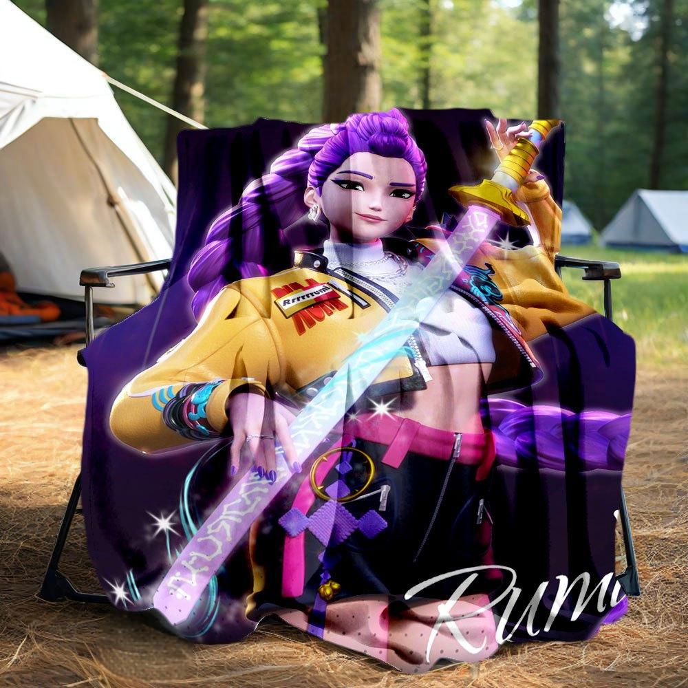 "Rumi's Lightning Sword: The Ultimate Collectible Toy for Gamers!"Blanket Lightweight Flannel Throw Blanket for Sofa, Bed, Travel, Camping,