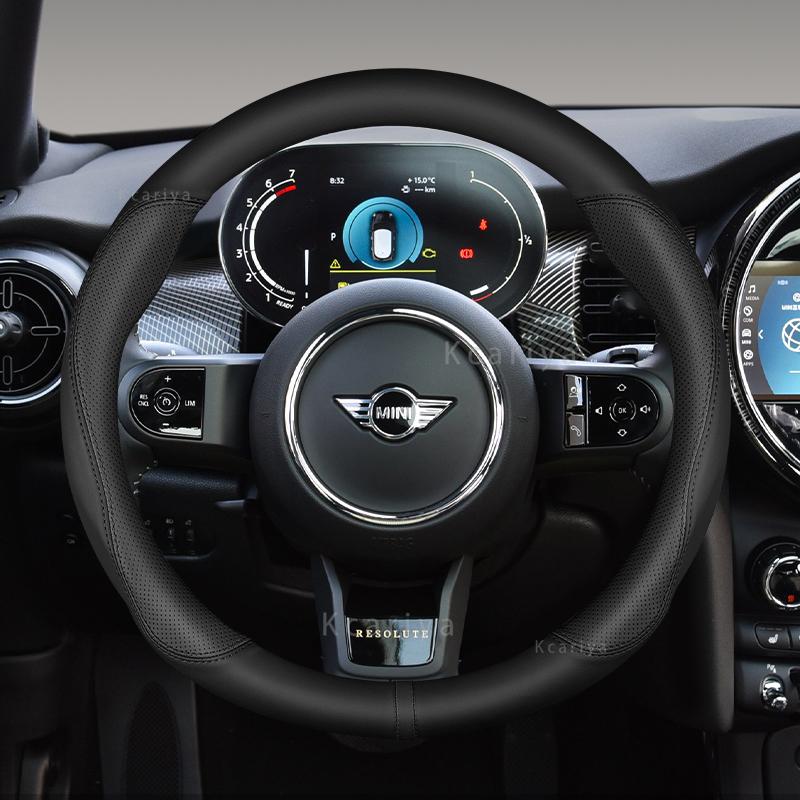 Carbon Fiber Leather Car Steering Wheel Cover For MINI Cooper R50 R55 R56 F57 Clubman Countryman Clubvan Coupe Auto Accessories mjewr55