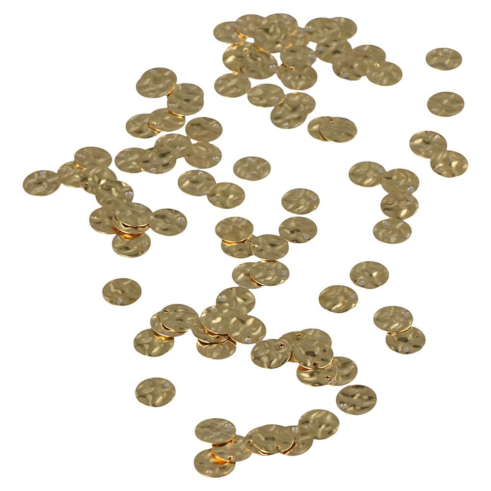 100 шт. золотая монета золотые подвески круглые плоские штампованные пустые подвески ожерелье подвески золотой браслет