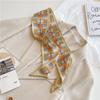 Long Hair Hand Wrist New Print Headband Scarf Women Summer Flower Silk Satin Ribbon Belt Foulard Scarves