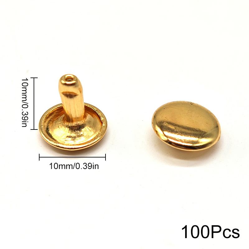 Craft Buttons Leather Belt Double-Sided Garment Accessories Bag Clothing DIY Decoration Metal Rivets Studs