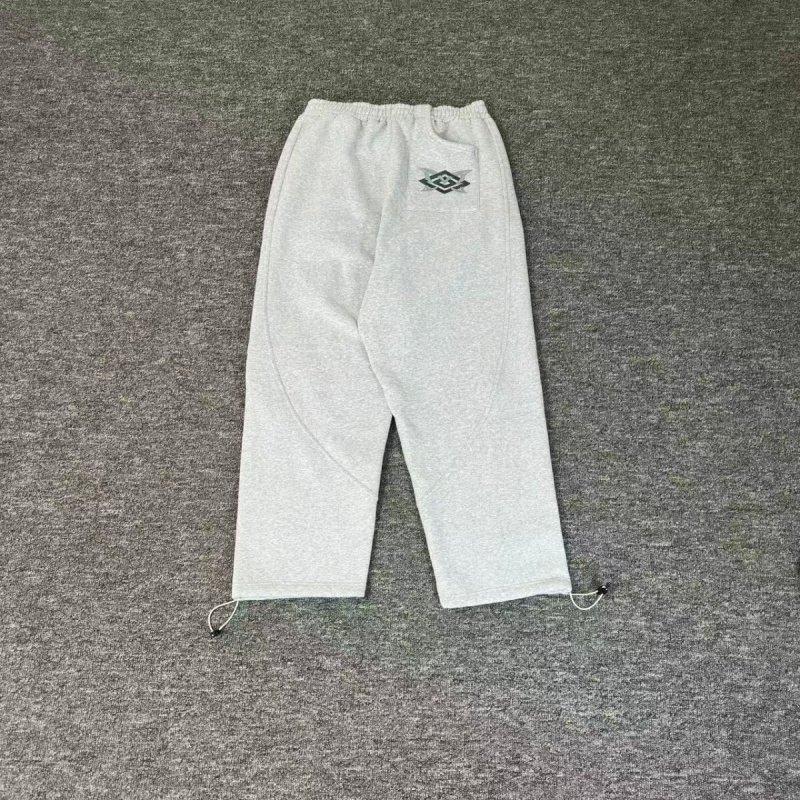 Mertra Streetwear Co-Edition Heavyweight Embroidered Patchwork Sweatpants Fleece Lined Straight Leg Pants Unisex