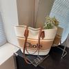 High-quality Cotton Rope Bag, Large-capacity Tote Bag, Bucket Bag, Shoulder Women's Bag, Beach Bag, Straw Bag.