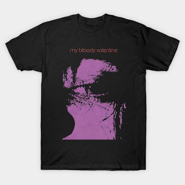 Мужская черная футболка с принтом My Bloody Valentine Винтажная Печать на трансферной бумаге без вырезания Хлопковая футболка - Мужская летняя хлопковая футболка с графическим принтом