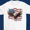 Мужские и женские футболки American Eagle Футболка с флагом Америки День ветеранов Чоппер День независимости