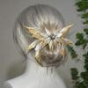 Moving Butterfly Wing Hair Clip Mermaid Fairy Elf Hair Claw Tassel Hairpin Vintage Lolita Cosplay Hair Accessory