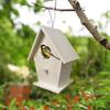 1/2PCS Hanging Wooden Bird House, Unpainted DIY Bird Feeder Houses Unfinished Birdhouse For Indoors Gardens(Single Layer No. 3)