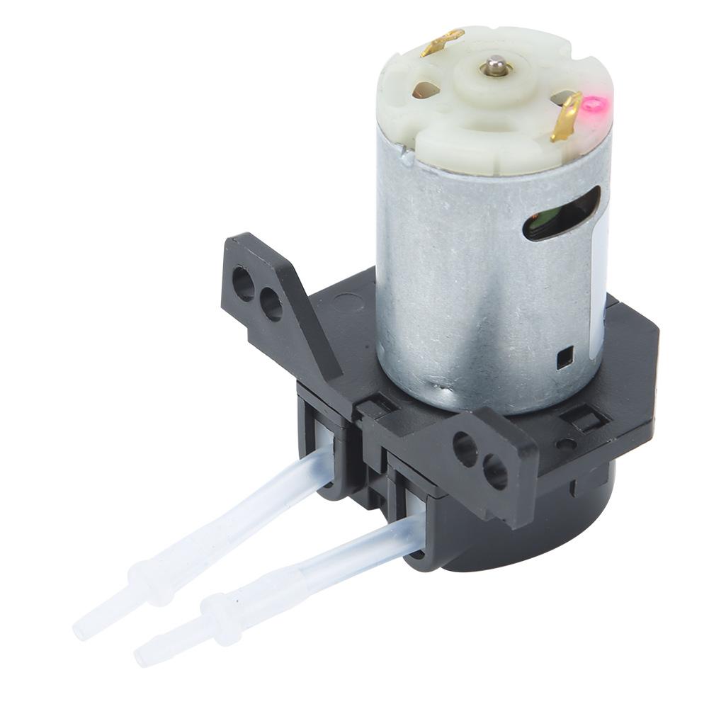 Garden Multi Functional Mini Right Angle 12V DC Peristaltic Liquid Pump Dosing Pump Hose Pump(Black