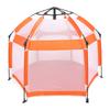 Popup Playpen Tent Roomy Foldable Portable Baby Fence for Indoor Outdoor Yard Beach Use Orange