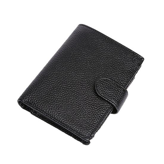 Мужской кошелек из искусственной кожи с RFID-защитой, короткий, на две складки, минималистичный, тонкий, винтажный, для переднего кармана, противоугонный, держатель для кредитных карт