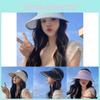 Women Empty Summer Top Hat Large Eave Uv Resistant Sunshade Sun Hat Protection