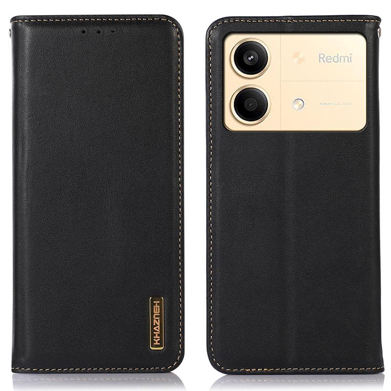 Чехол для телефона Xiaomi Redmi Note 13R Pro 5G из натуральной коровьей кожи с блокировкой RFID